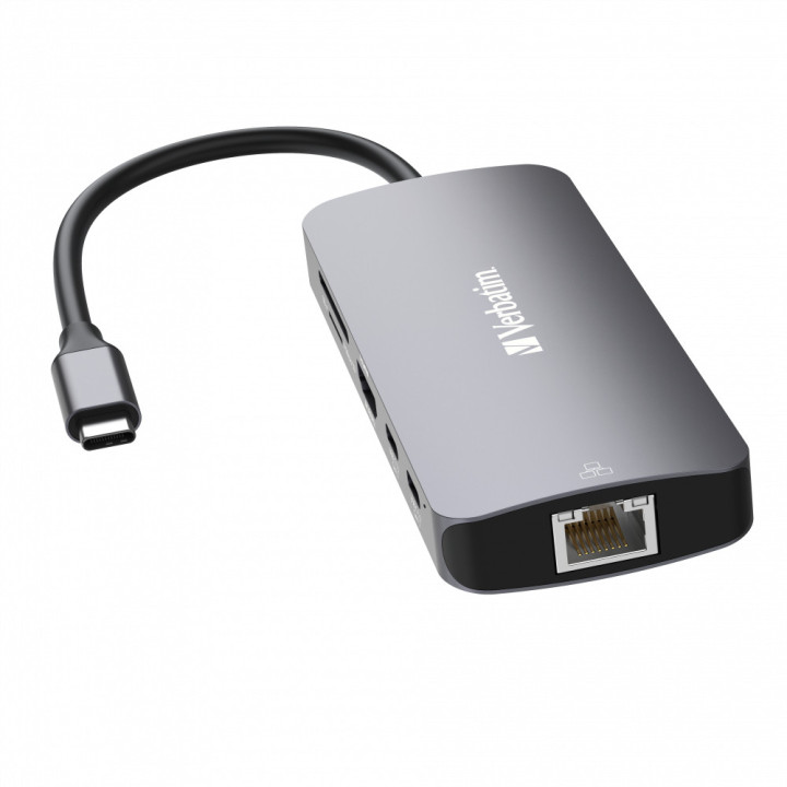 Verbatim CMH-09 USB Type-C 10000 Mbit s Prateado