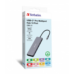 Verbatim CMH-13 USB Type-C 10000 Mbit s Prateado