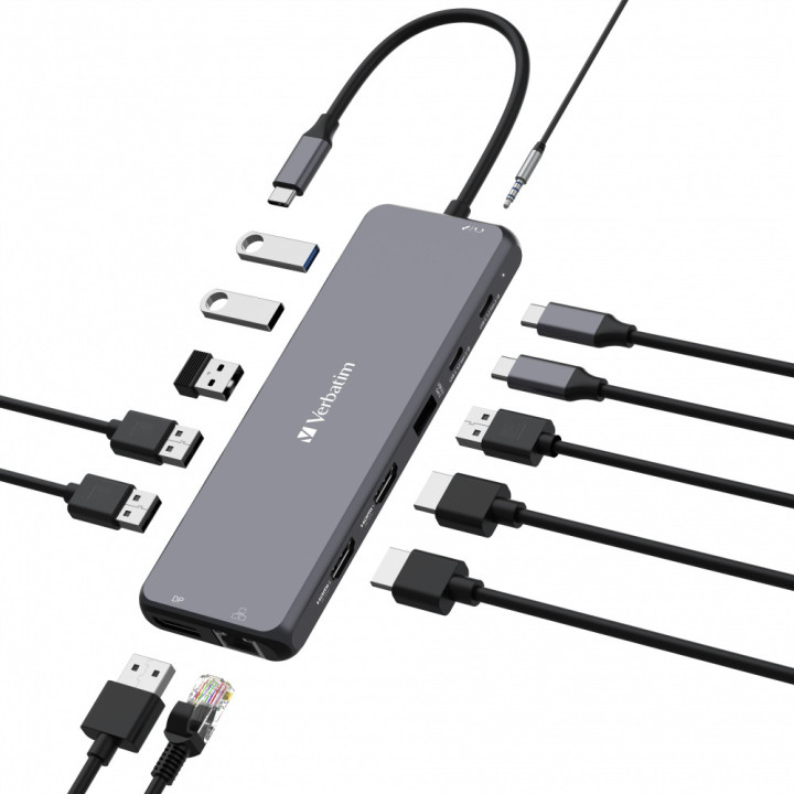 Verbatim CMH-13 USB Type-C 10000 Mbit s Prateado