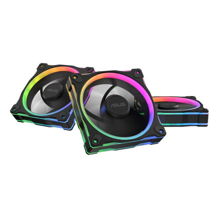 ASUS Prime MR120 Fan ARGB Reverse Black 3in1 Caixa de computador Ventoinha 12 cm Preto 3 unidade(s)