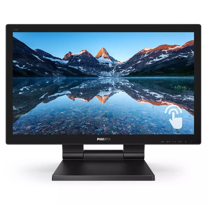 Philips B Line 222B9TA 00 monitor de ecrã 54,6 cm (21.5") 1920 x 1080 pixels Full HD LCD Ecrã táctil Tampo de mesa Preto