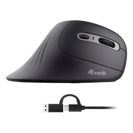Equip 245119 rato Universal Mão direita USB Type-A + USB Type-C Ótico 7200 DPI