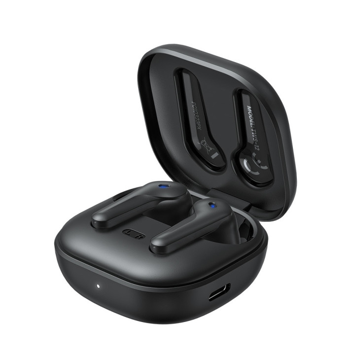 Savio TWS-12 auscultador Auscultadores True Wireless Stereo (TWS) Intra-auditivo Chamadas Música USB Type-C Bluetooth Preto