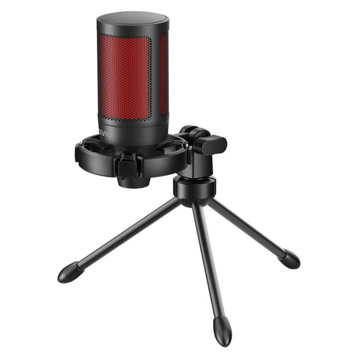 Savio wired gaming microphone with backlight tripod USB SONAR PRO Preto, Vermelho Microfone para consola de jogos