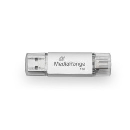 MediaRange MR941-1 unidade de memória USB 1 TB USB Type-A   USB Type-C 3.2 Gen 1 (3.1 Gen 1) Prateado