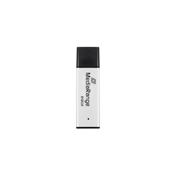 MediaRange MR1904 unidade de memória USB 512 GB USB Type-A 3.2 Gen 1 (3.1 Gen 1) Preto, Prateado