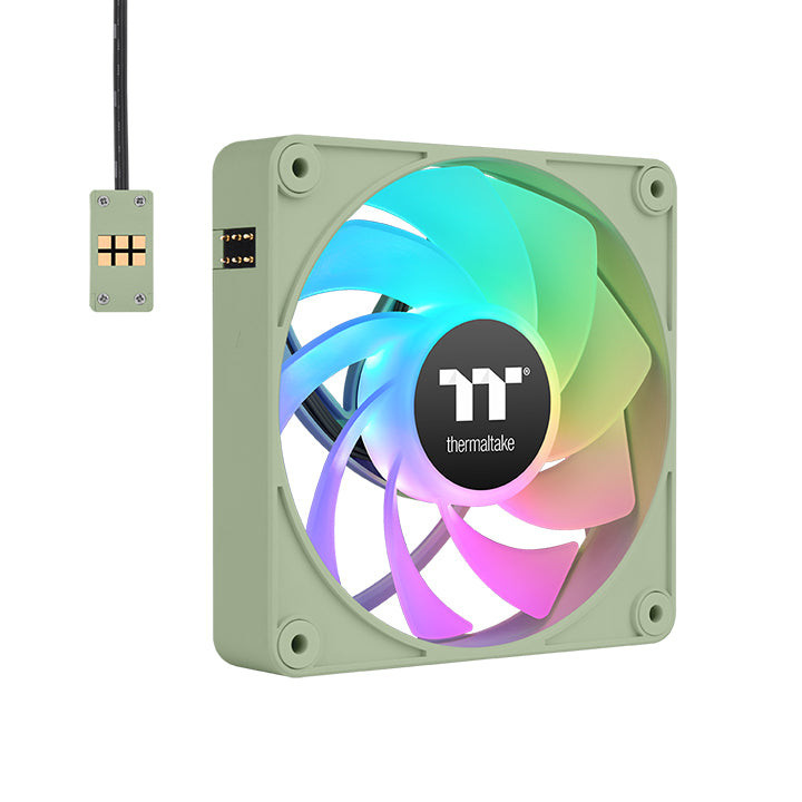 Thermaltake CL-F198-PL12MG-A Sistema de Arrefecimento de Computador Caixa de computador Ventoinha 12 cm Verde 3 unidade(s)