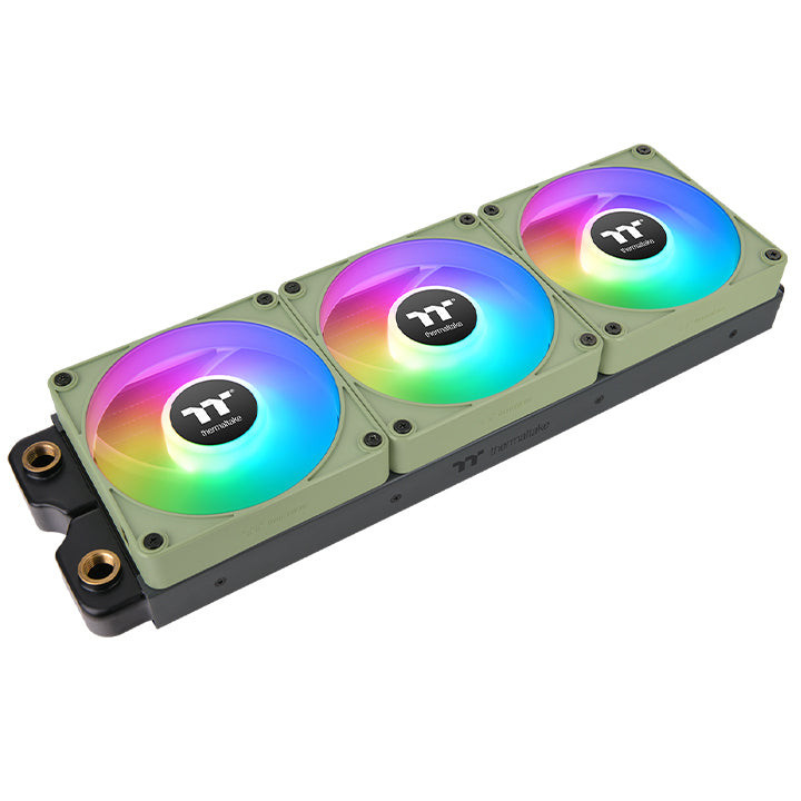 Thermaltake CL-F198-PL12MG-A Sistema de Arrefecimento de Computador Caixa de computador Ventoinha 12 cm Verde 3 unidade(s)
