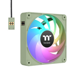 Thermaltake CL-F196-PL12MG-A Sistema de Arrefecimento de Computador Caixa de computador Ventoinha 12 cm Verde 3 unidade(s)