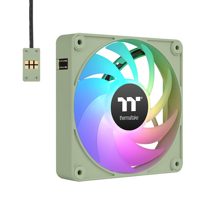 Thermaltake CL-F196-PL12MG-A Sistema de Arrefecimento de Computador Caixa de computador Ventoinha 12 cm Verde 3 unidade(s)