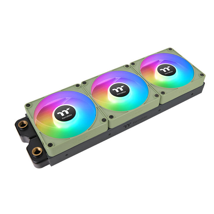 Thermaltake CL-F196-PL12MG-A Sistema de Arrefecimento de Computador Caixa de computador Ventoinha 12 cm Verde 3 unidade(s)