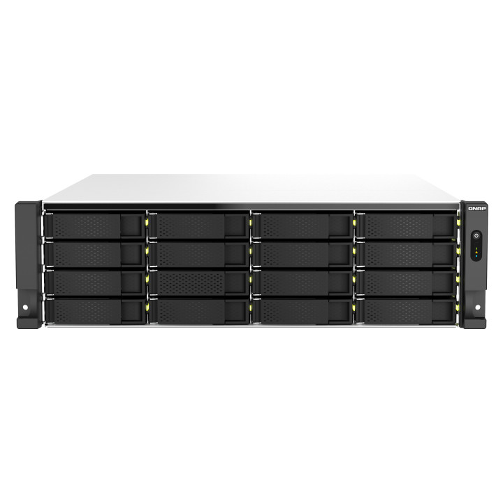 QNAP TS-H2287XU-RP NAS Rack (3U) Intel Xeon E E-2378 64 GB DDR4 0 TB QuTS hero Preto, Branco
