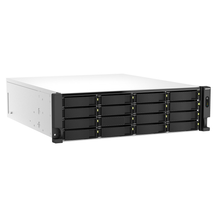 QNAP TS-H2287XU-RP NAS Rack (3U) Intel Xeon E E-2378 64 GB DDR4 0 TB QuTS hero Preto, Branco