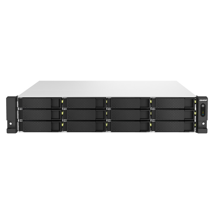 QNAP TS-H1887XU-RP NAS Rack (2U) Intel Xeon E E-2336 32 GB DDR4 0 TB QuTS hero Preto, Branco