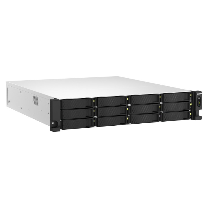 QNAP TS-H1887XU-RP NAS Rack (2U) Intel Xeon E E-2336 32 GB DDR4 0 TB QuTS hero Preto, Branco