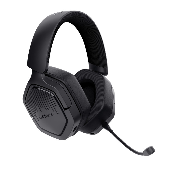 Trust GXT 493 Carus Auscultadores Com fios e sem fios Fita de cabeça, Capacete Jogos USB Type-C   USB Type-A Bluetooth Preto