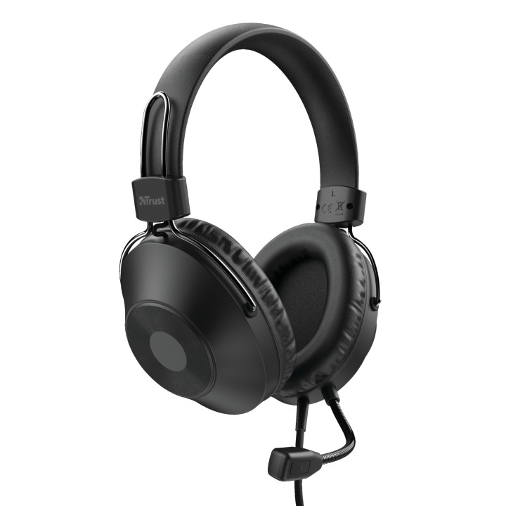 Trust HS-250 Auscultadores Com fios Fita de cabeça Chamadas Música Preto