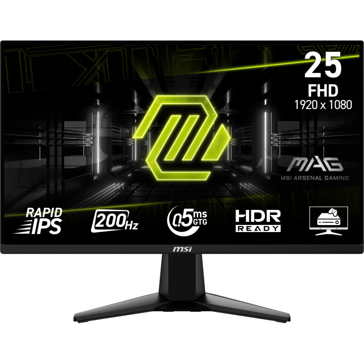 MSI MAG 255F E20 monitor de ecrã 62,2 cm (24.5") 1920 x 1080 pixels Full HD LCD Preto