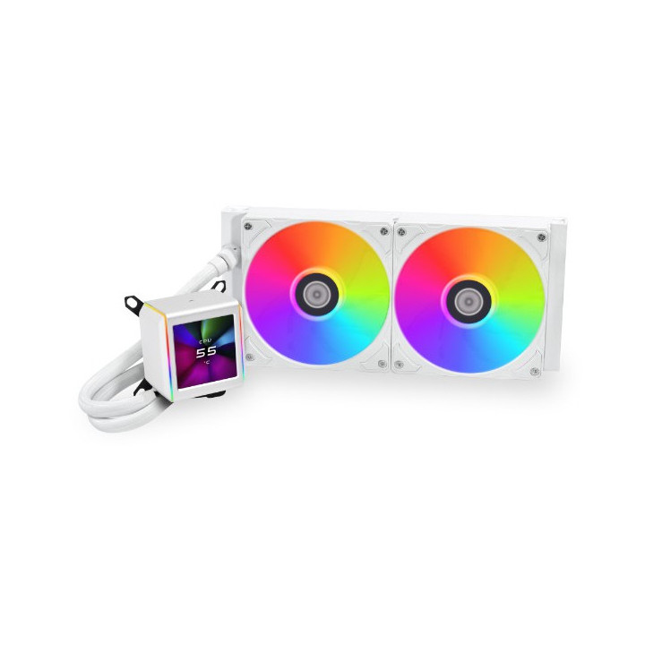 Lian Li GA II LCD Processador Kit de arrefecimento líquido 12 cm Branco