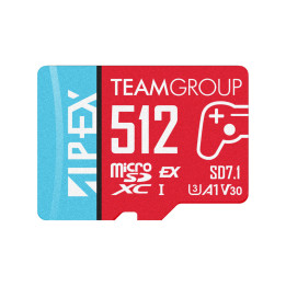 Team Group 512GB Apex SD7.1 MicroSDXC Express Card, Nintendo Switch 2 Ready, 800MB s UHS