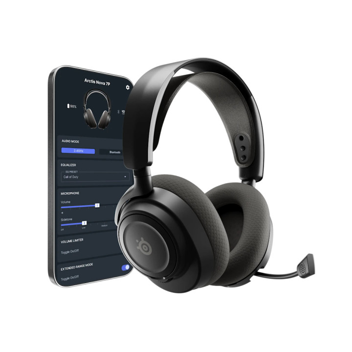 Steelseries Arctis Nova 7P Wireless Gen 2 Auscultadores Com fios e sem fios Fita de cabeça Jogos USB Type-C Bluetooth Preto
