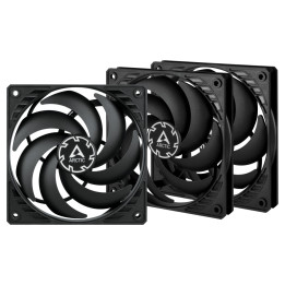 ARCTIC P12 Slim PWM PST Caixa de computador Ventoinha 12 cm Preto 3 unidade(s)