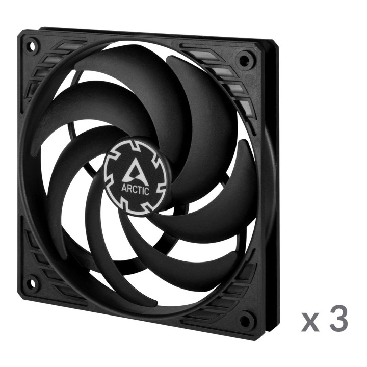 ARCTIC P12 Slim PWM PST Caixa de computador Ventoinha 12 cm Preto 3 unidade(s)