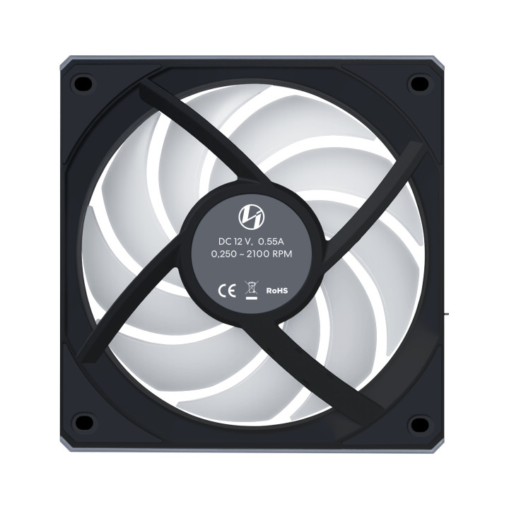 Lian Li 12RCL1W3B Sistema de Arrefecimento de Computador Caixa de computador Ventoinha 12 cm Preto