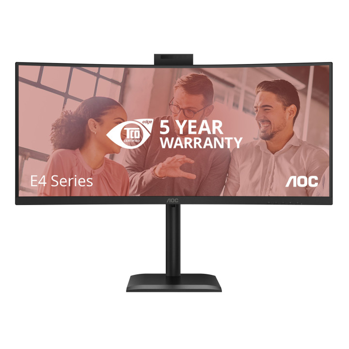AOC E4 CU34E4CW monitor de ecrã 86,4 cm (34") 3440 x 1440 pixels UltraWide Quad HD LED Preto