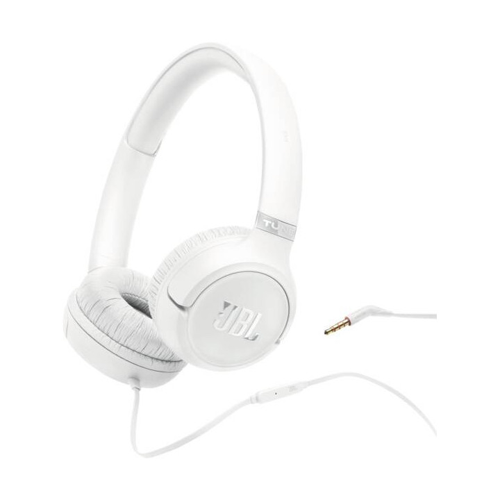 JBL Tune 530 Auscultadores Com fios Fita de cabeça Branco
