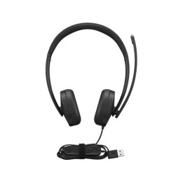 Lenovo 4XD1P83425 auscultador Auscultadores Com fios Fita de cabeça Chamadas Música USB Type-A Preto