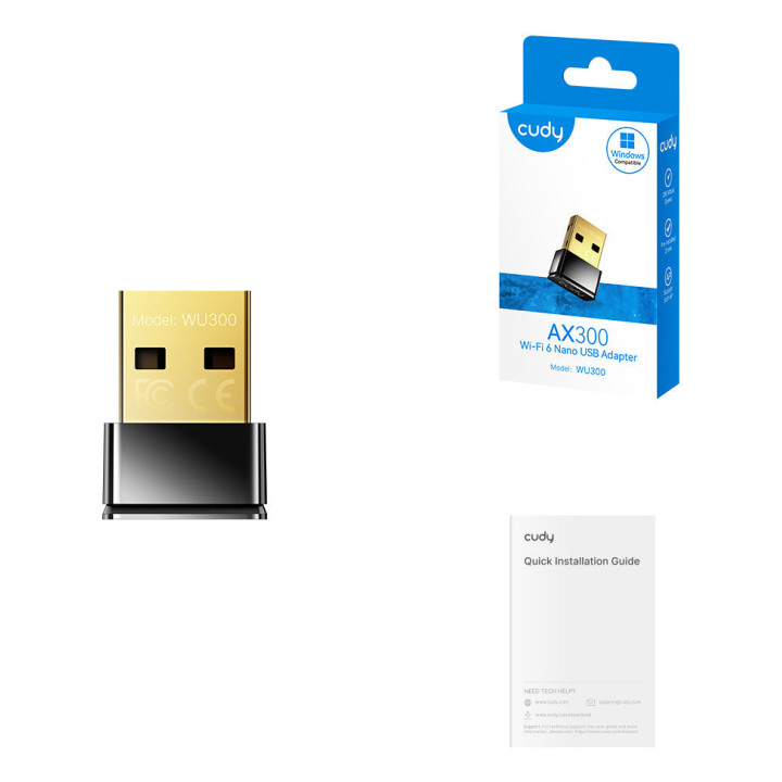 Cudy WU300 cartão de rede WLAN 286 Mbit s