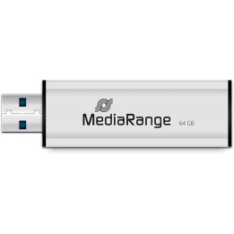 Pendrive MediaRange MR917 64 GB USB 3.2 Gen 1 Tipo-A Preto, Prateado