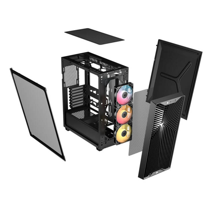 Corsair 3200D RS ARGB Mid-Tower PC Case - Smoke Midi Tower Preto
