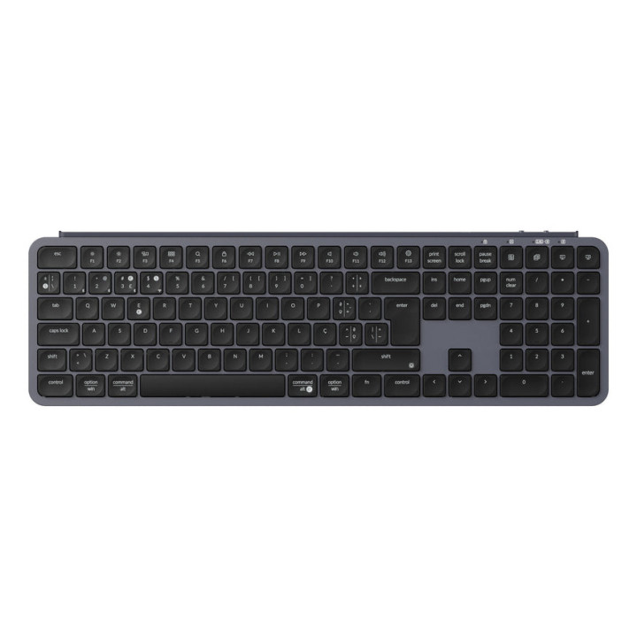 Keychron B6P-K1-PT teclado Casa RF Wireless + Bluetooth Preto