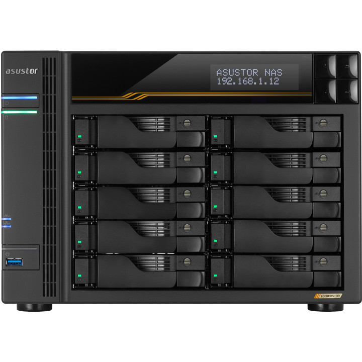 NAS Asustor Lockerstor 10 Gen3 AS6810T 10 Bay - Armazenamento de Alto Desempenho