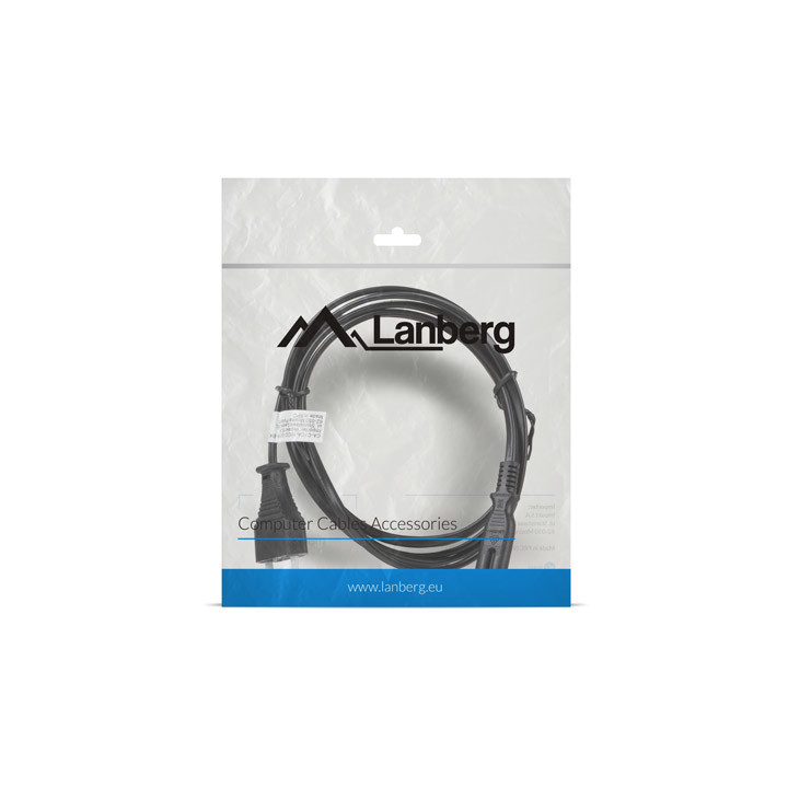 Lanberg CA-C7CA-10CC-0018-BK cabo de energia Preto 1,8 m Acoplador C7 CEE7 16