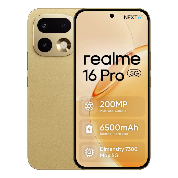 realme 16 Pro 17,3 cm (6.8") Dual SIM 5G 8 GB 256 GB 6500 mAh Dourado