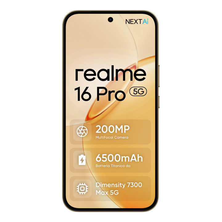 realme 16 Pro 17,3 cm (6.8") Dual SIM 5G 8 GB 256 GB 6500 mAh Dourado