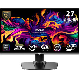 MSI MPG 272URX QD-OLED monitor de ecrã 67,3 cm (26.5") 3840 x 2160 pixels 4K Ultra HD Preto