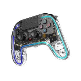 Gamepad Spirit of Gamer Neon Bluetooth Transparente SOG-BTGX12 Analógico para PS4, PS3