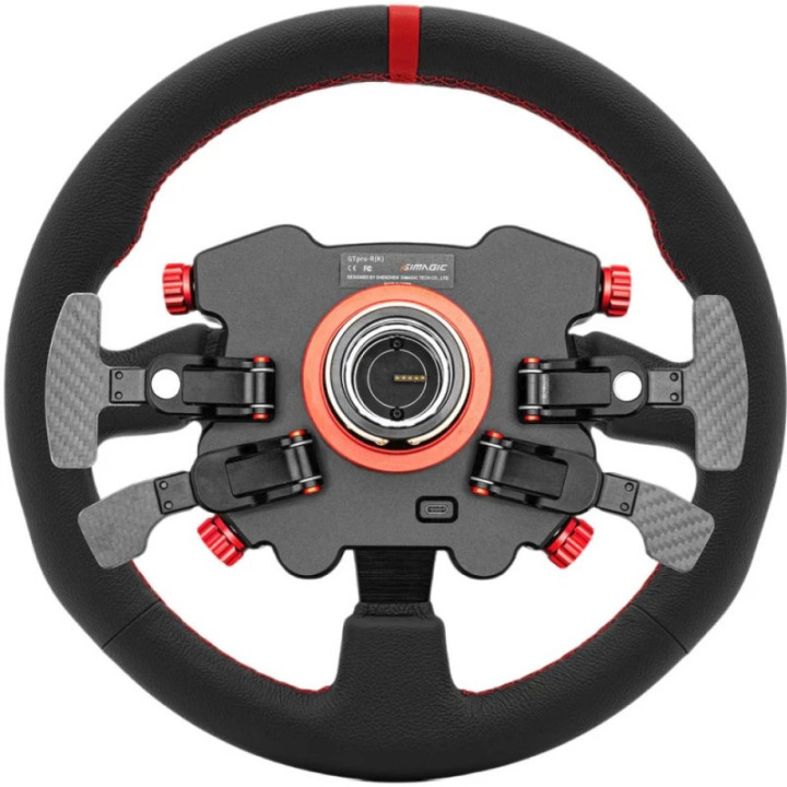 Bundle Simagic GTPro-D(K) Volante GT1 + Pro HUB Couro - Sim Racing