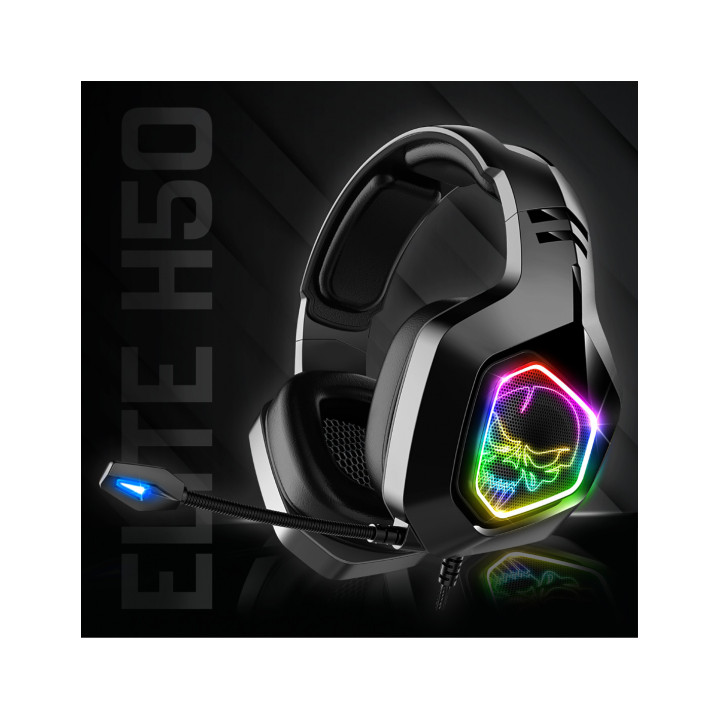 Spirit of Gamer ELITE-H50 DARK EDITION Auscultadores Com fios Fita de cabeça Jogos Preto