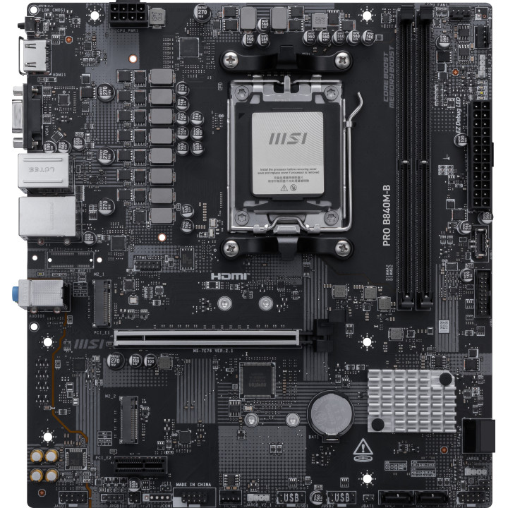 MSI PRO B840M-B motherboard AMD B840 Ranhura AM5 micro ATX