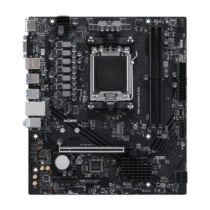 MSI PRO A620AM-B EVO motherboard AMD A620A Ranhura AM5 ATX