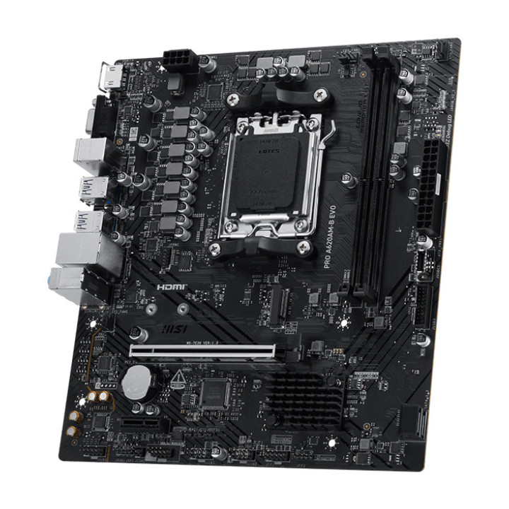 MSI PRO A620AM-B EVO motherboard AMD A620A Ranhura AM5 ATX