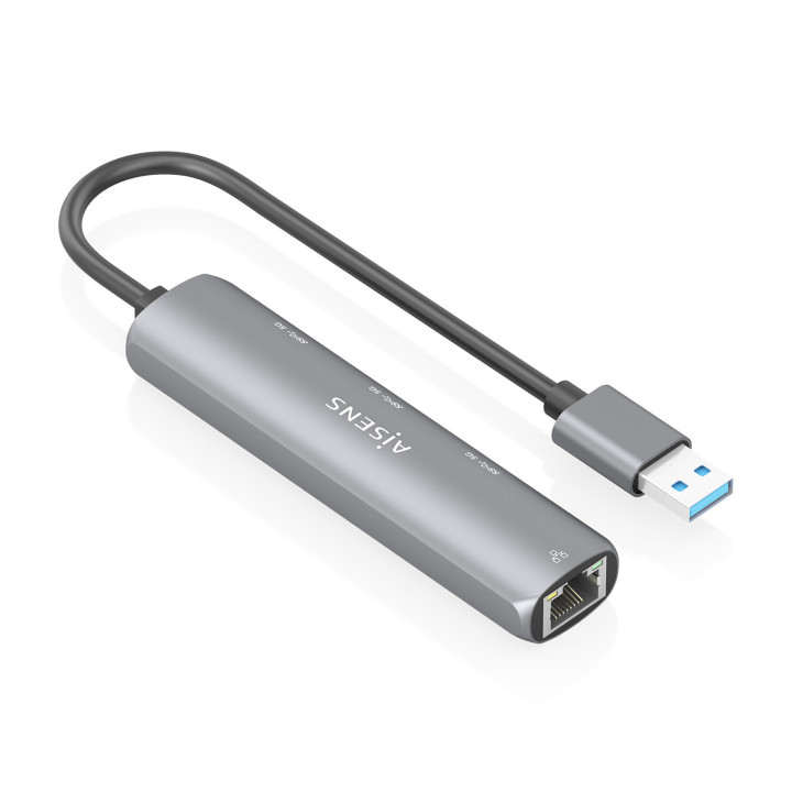 AISENS ASUC-4P034-GR base & duplicador de portas Com fios USB 3.2 Gen 1 (3.1 Gen 1) Type-A Cinzento