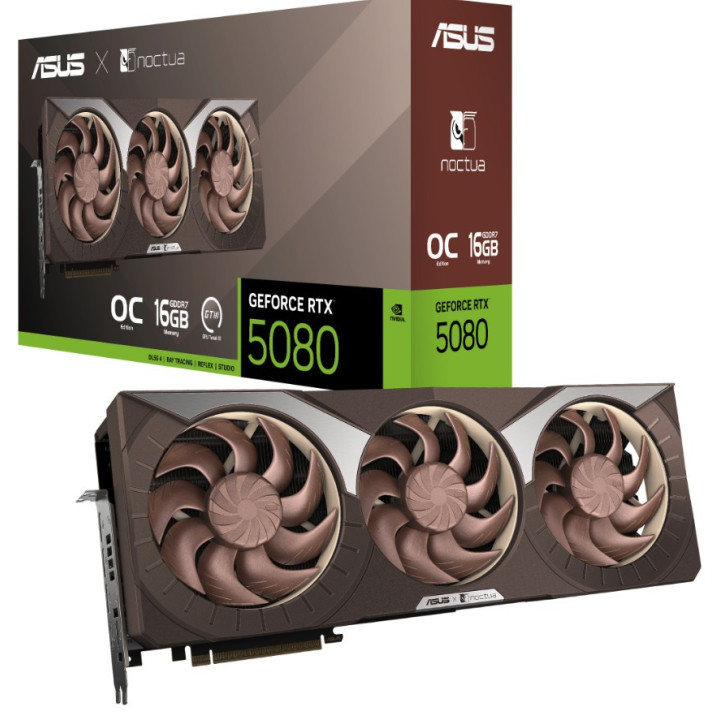 Placa Gráfica ASUS NVIDIA GeForce RTX 5080 O16G-NOCTUA 16 GB GDDR7