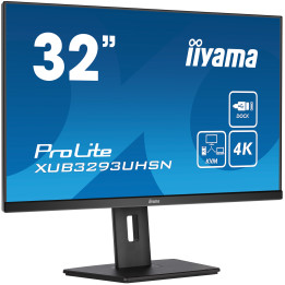 iiyama ProLite XUB3293UHSN-B5 monitor de ecrã 80 cm (31.5") 3840 x 2160 pixels 4K Ultra HD LCD Preto