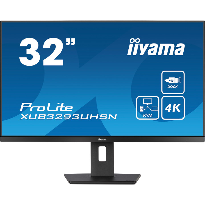 iiyama ProLite XUB3293UHSN-B5 monitor de ecrã 80 cm (31.5") 3840 x 2160 pixels 4K Ultra HD LCD Preto
